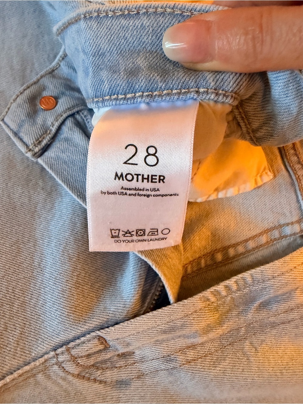 MOTHER The Hustler Roller Skimp Fray Wide Leg Jeans Bring The Cooler Size 28